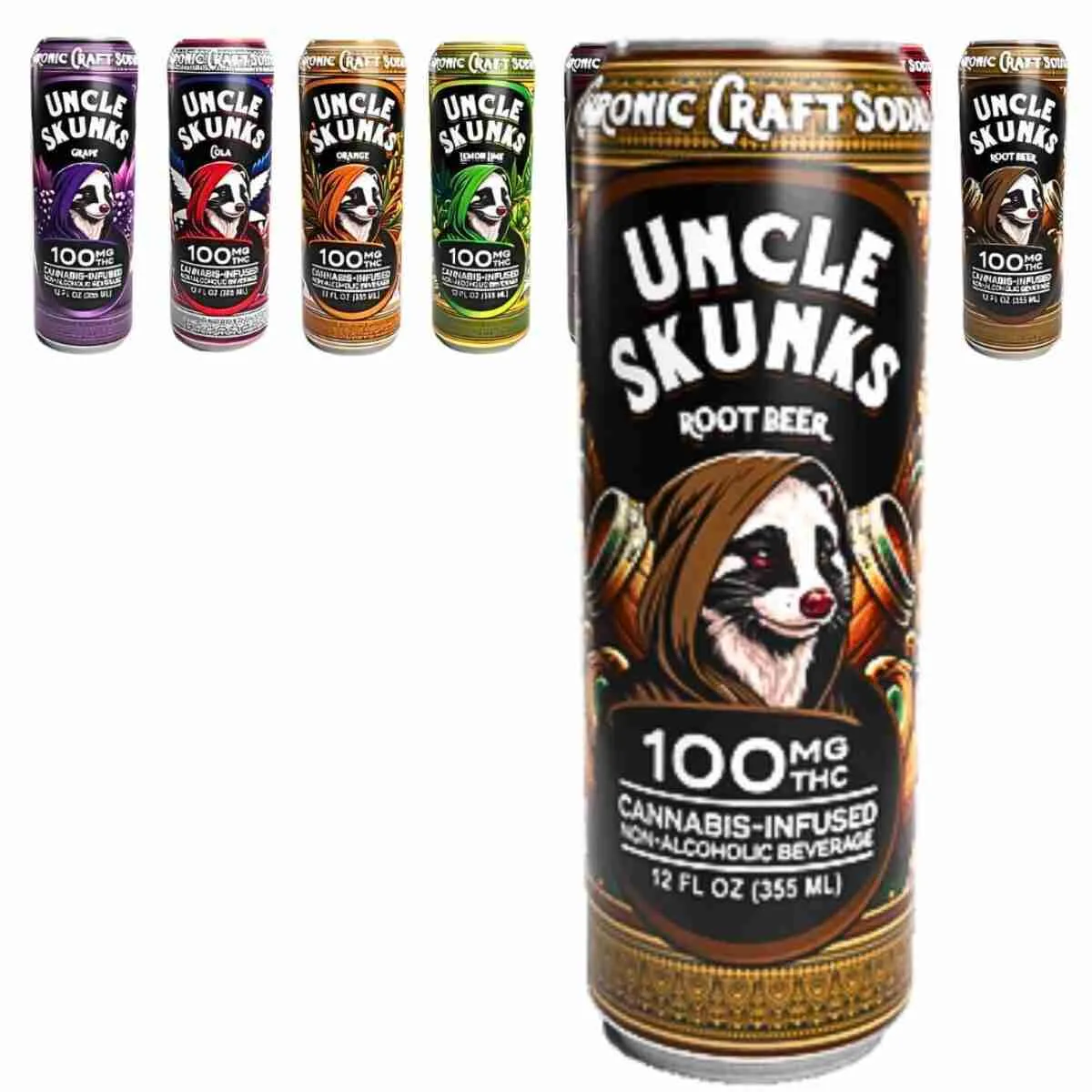 Uncle-Skunks-Chronic-Craft-Soda-–-100-mg-THC-root-beer-1200x1200-1 Uncle Skunk – THC SODA POP (100MG) - Image 1