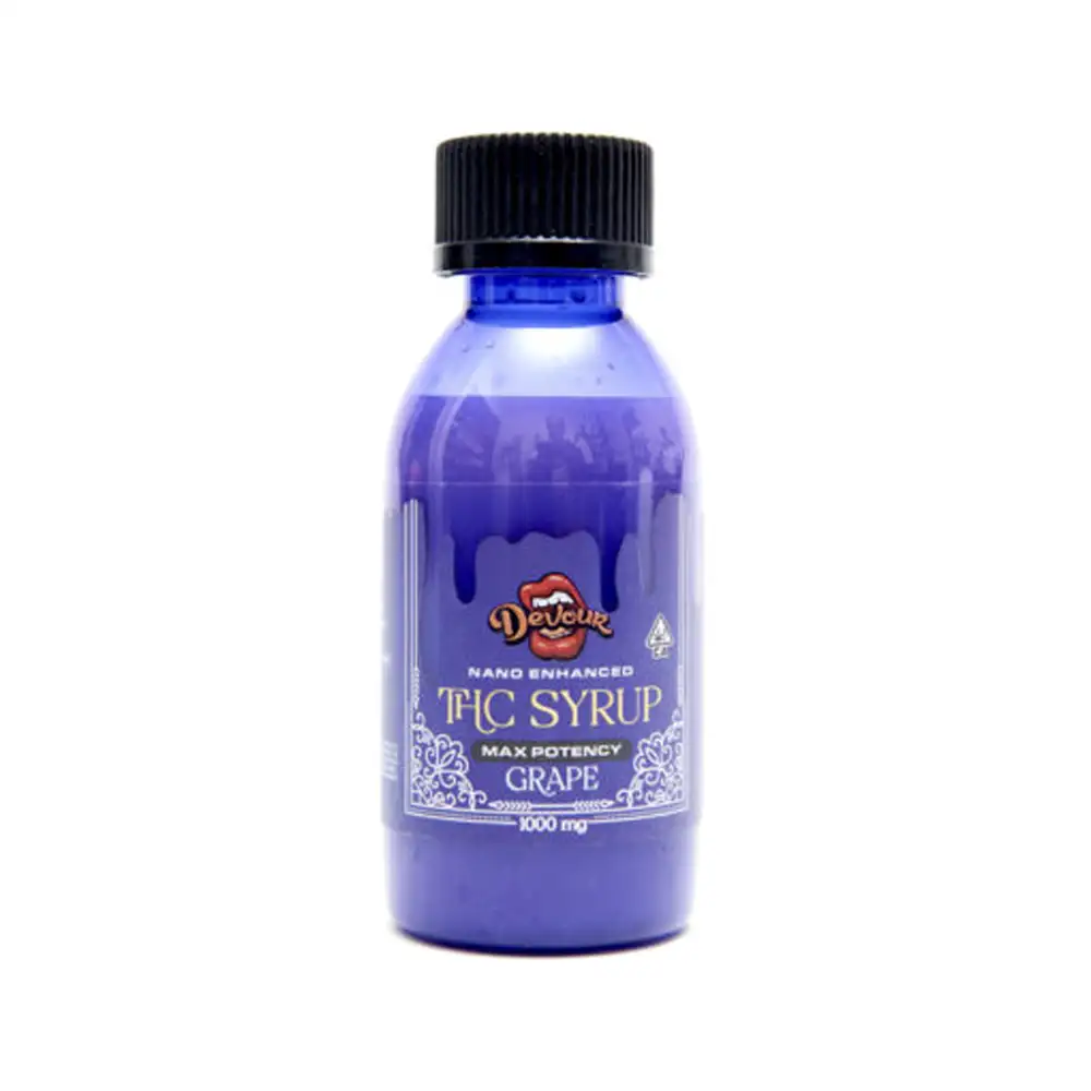 devoursyrupgrape Devour THC Syrup – Nano Enhanced (1000 MG) - Image 1