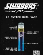 Sluggers Hit Switch Live Resin x Liquid Diamonds DISPOSABLE Vape 2G Dual Chamber 2 Flavors - Image 3