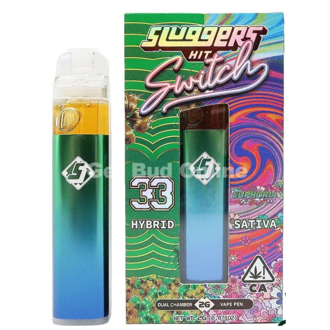 httpsweedmaps.combrandsstiiizyproducts Sluggers Hit Switch Live Resin x Liquid Diamonds DISPOSABLE Vape 2G Dual Chamber 2 Flavors - Image 1